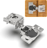 Chibery 4D Soft Close Concealed Hinges for Face Frame Door, Adjustable Closing Speed, Smooth Slow Self Close Hinges, Satin Nickel, 105° Open Angle Stainless Steel Cabinet Hinges