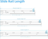 Specifications for different drawer slide sizes