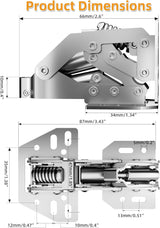 Chibery 90° RV Cabinet Hinges, Heavy Duty Surface Mount Soft Close Accessories, Face Frame & Frameless, Self Closing, No Pre-Drilled Cup Hole for Cabinets, Camper Van, Trailer, Vehicle-Mounted