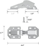 Chibery 90°  Soft Close Surface Mount Spring Hinges, Easy Installation No Pre-drilled, Noiseless Frameless Hidden Concealed Kitchen Cabinet Hinge for Cupboard Folded Replacement Hardware