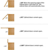 Chibery 1/2" Brass Gold Overlay Cabinet Hinges, Self Closing Flush Mount Hinges with Door Bumper, Variable Decorative Hardware for Bathroom, Furniture, Kitchen Cabinet Doors