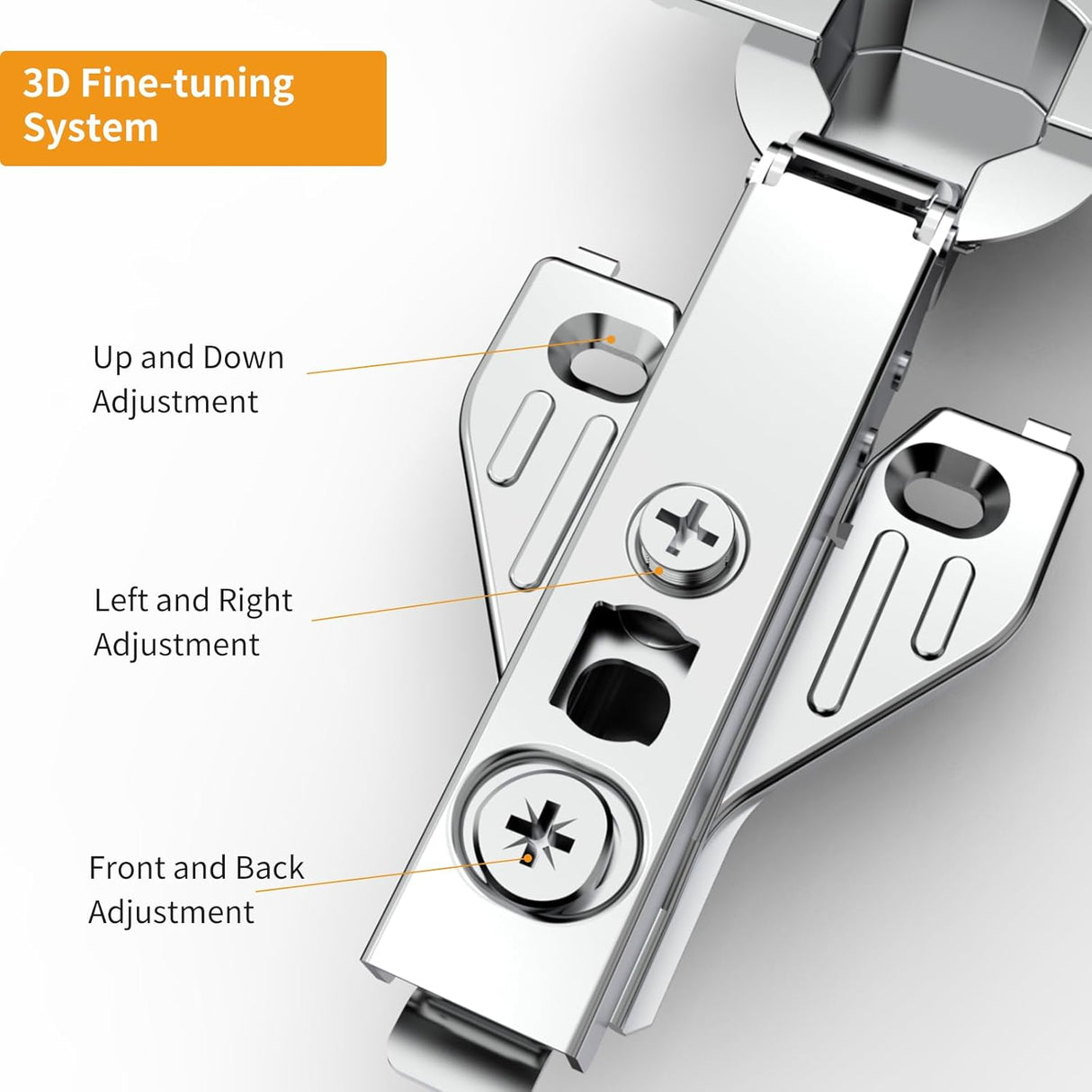 3D Self Soft Closing Hidden 105° Open Angle Small Door Gap Hinges for Face Frame Door