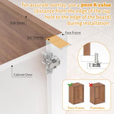 Chibery 3D Soft Close Concealed Hinge for Face Frame Door, Self Closing 105° Smooth Slow Close Quite Hinges, Hidden Stainless Steel Hinge for Kitchen Cabinet Door, Satin Nickel