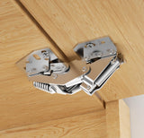 Chibery 90° RV Cabinet Hinges, Heavy Duty Surface Mount Soft Close Accessories, Face Frame & Frameless, Self Closing, No Pre-Drilled Cup Hole for Cabinets, Camper Van, Trailer, Vehicle-Mounted