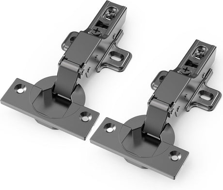 Half Overlay Matte Black Hinges