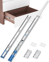 100LB Side Mount Heavy-Duty Soft Close Full Extension Drawer Slides with Mounting Brackets